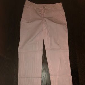 Girls brooks brothers pink/white seersucker pants